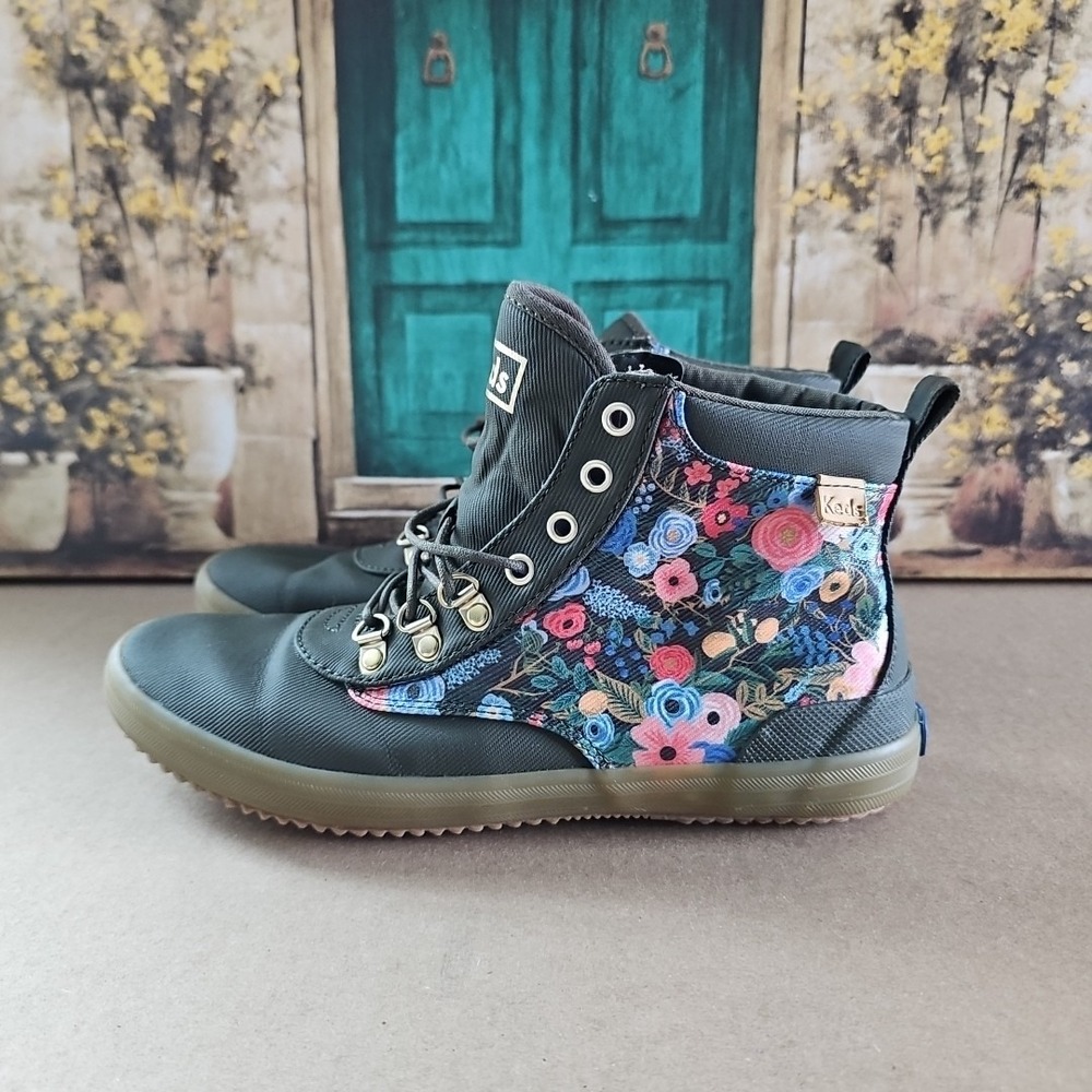Keds x Rifle Paper Co. Boot in Green  Women's Size 8